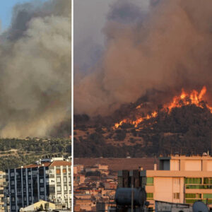izmir bucada minibus yangini ormanlik alana sicradi havadan ve karadan mudahale suruyor If7XCOVH